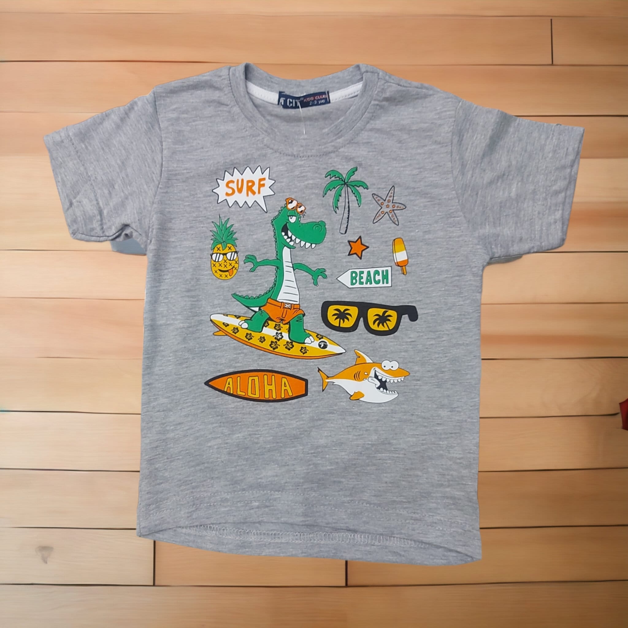 GRİ TİMSAHLI TSHIRT